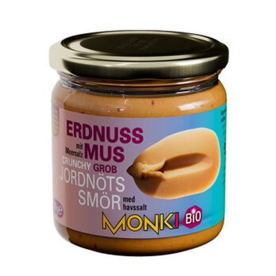 Produktfoto zu Erdnussmus grob 330g Monki