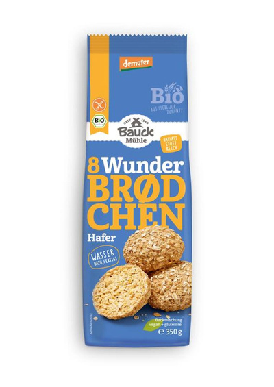 Produktfoto zu Wunderbrødchen Hafer 350g Bauck Mühle