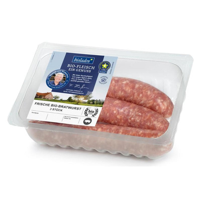 Produktfoto zu Frische, grobe Bratwurst vom Schwein 3 St. ca. 300g bioladen