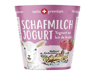 Produktfoto zu VPE Schafmilchjoghurt mit Himbeere 6,5% 6x120g Molkerei Biedermann