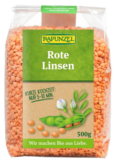 Produktfoto zu Linsen rot 500g Rapunzel