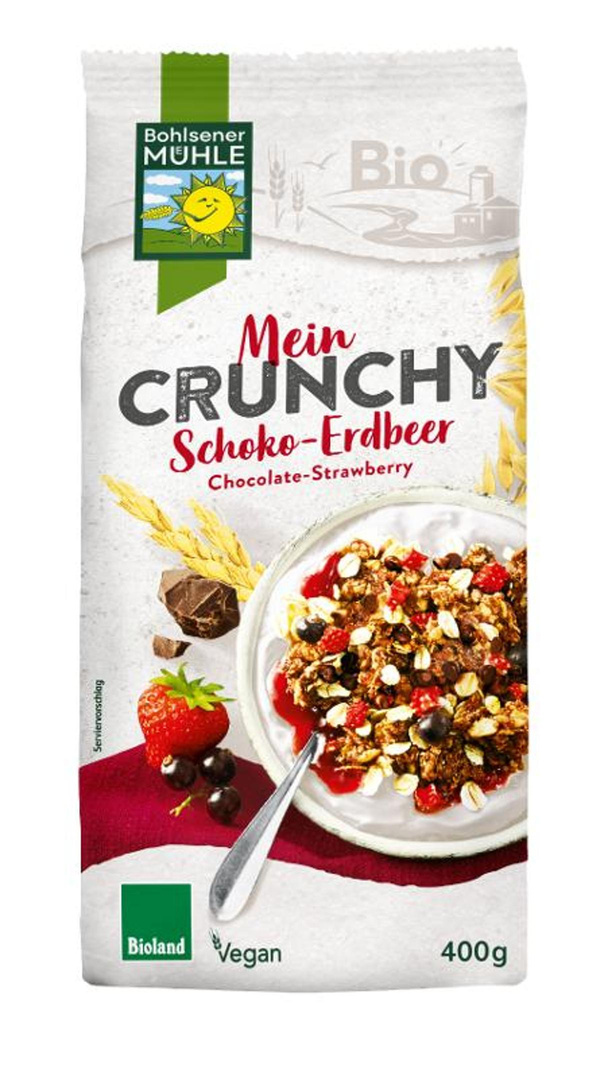 Produktfoto zu Mein Müsli Schoko-Erdbeer-Cassis 400g Bohlsener Mühle