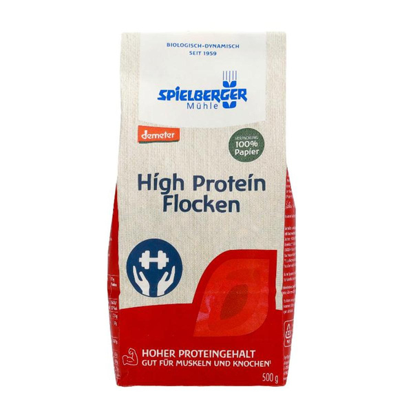Produktfoto zu High Protein Flocken 500g Spielberger Mühle