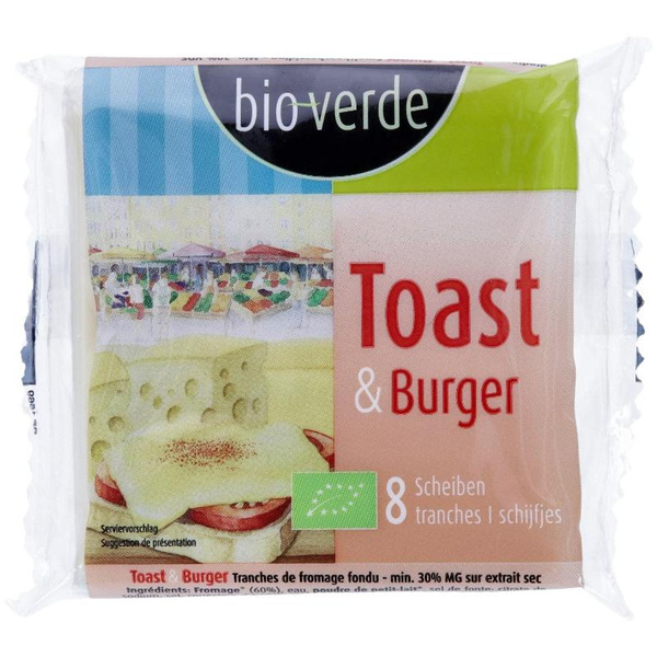Produktfoto zu Toast & Burger Schmelzkäsescheiben 150g bioverde