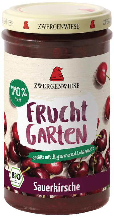 Produktfoto zu Fruchtgarten Fruchtaufstrich 70% Sauerkirsche 225g  Zwergenwiese