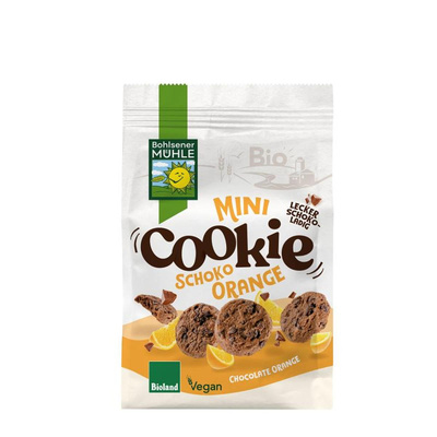 Produktfoto zu VPE Mini Cookie Schoko Orange 6x125g Bohlsener Mühle