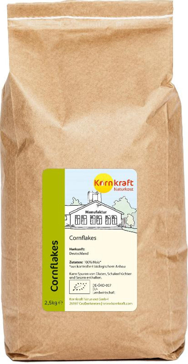 Produktfoto zu Cornflakes Vollkorn 2,5 kg Kornkraft Naturkost