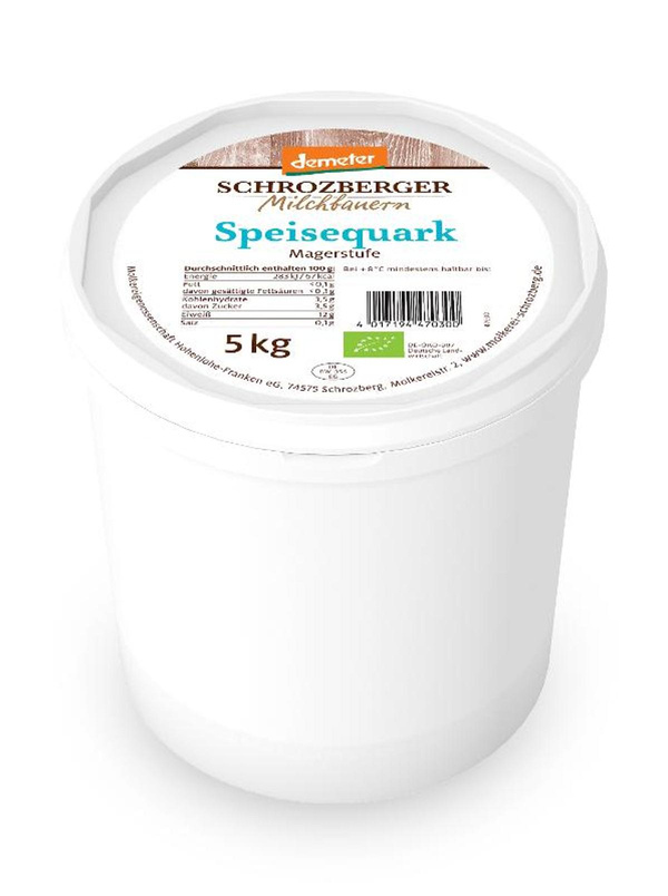 Produktfoto zu Speisequark Magerstufe 5 kg Eimer Schrozberger Milchbauern
