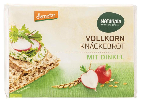 Produktfoto zu Vollkorn-Knäckebrot mit Dinkel 250g NATURATA