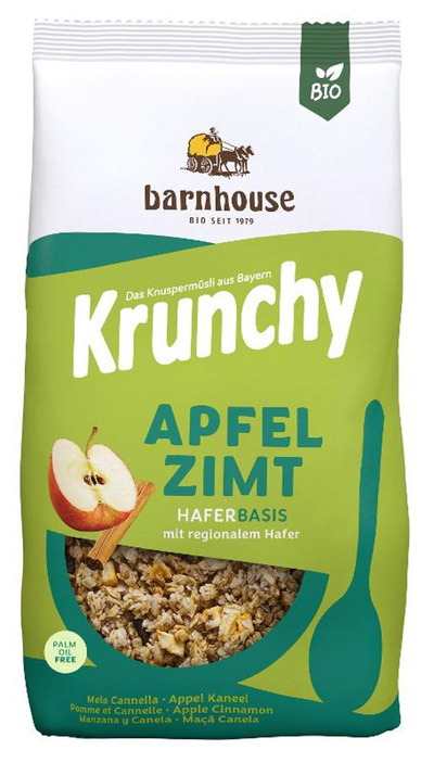 Produktfoto zu Krunchy Apfel-Zimt 375g Barnhouse