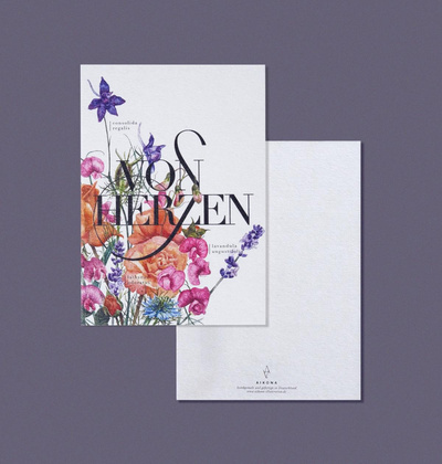 Produktfoto zu Postkarte "Von Herzen" Aikona Illustration