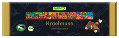 Produktfoto zu Krachnuss Vollmilch Schokolade Haselnuss 300g Rapunzel