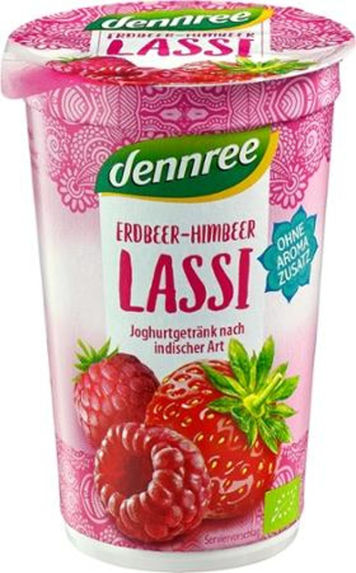 Produktfoto zu VPE Lassi Erdbeere-Himbeere 6x250g dennree