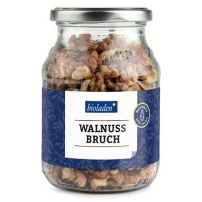 Produktfoto zu Walnussbruch im Pfandglas 220g bioladen