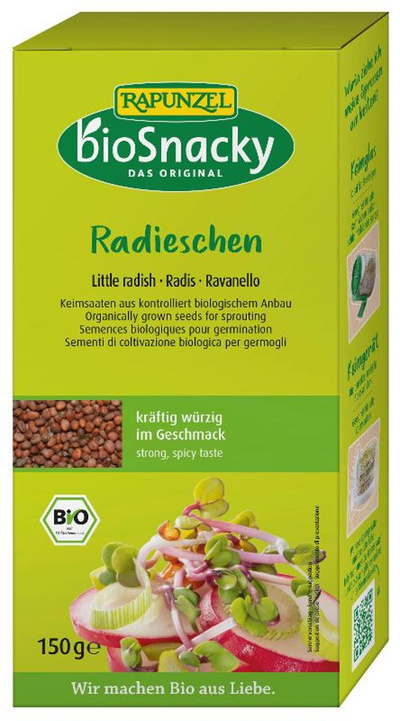 Produktfoto zu Keimsaat Radieschen 150g bioSnacky Rapunzel