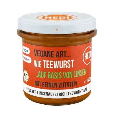 Produktfoto zu Vegane Art... Teewurst mit feinen Zutaten 140g HEDI Naturkost