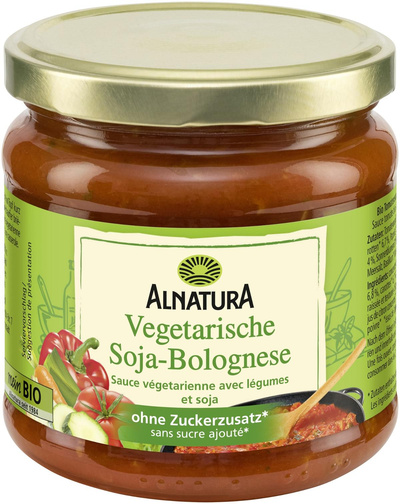 Produktfoto zu Vegetarische Soja Bolognese 350ml Alnatura