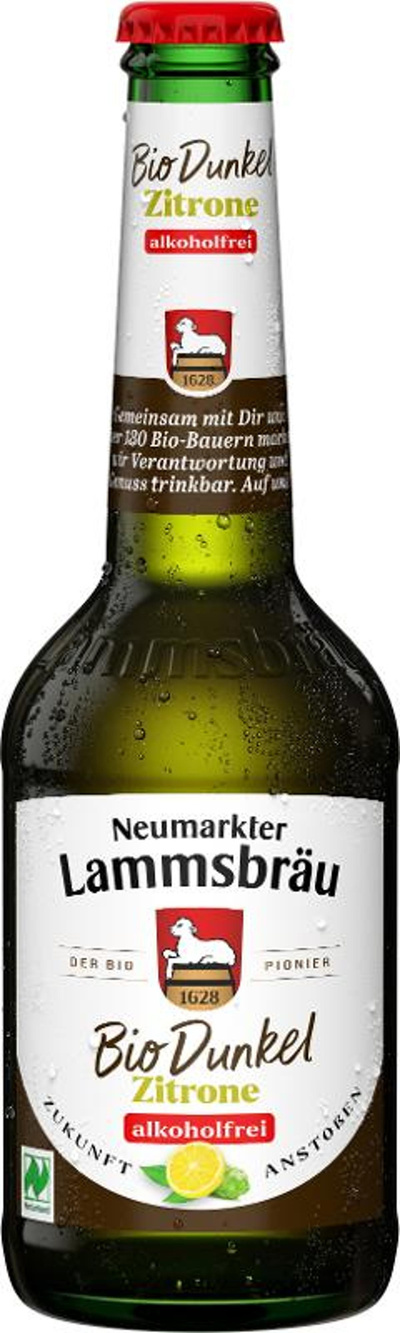Produktfoto zu Lammsbräu Dunkel Pure Zitrone alkoholfrei 0,33l Neumarkter
