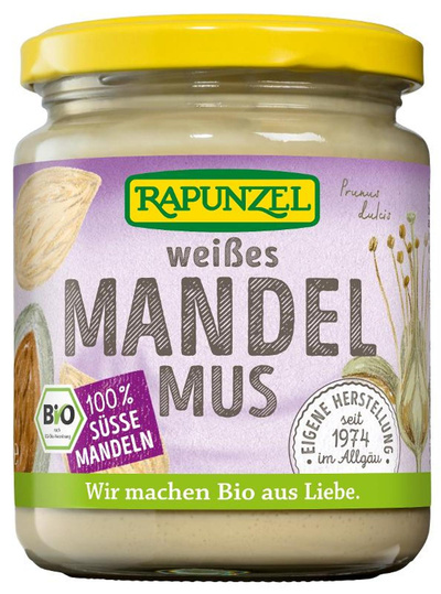 Produktfoto zu Mandelmus weiß 250 g Rapunzel