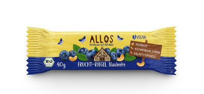 Produktfoto zu Fruchtriegel Blaubeere 40g Allos