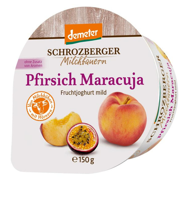 Produktfoto zu Joghurt mild Pfirsich-Maracuja 150g Schrozberger Milchbauern