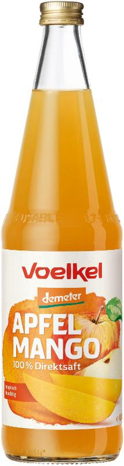 Produktfoto zu Apfel-Mangosaft 0,7 l Voelkel