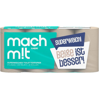 Produktfoto zu Toilettenpapier 3-lagig 8x150 Blatt Mach mit!
