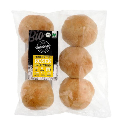 Produktfoto zu Rosenbrötchen 6 Stück (450g) herzberger