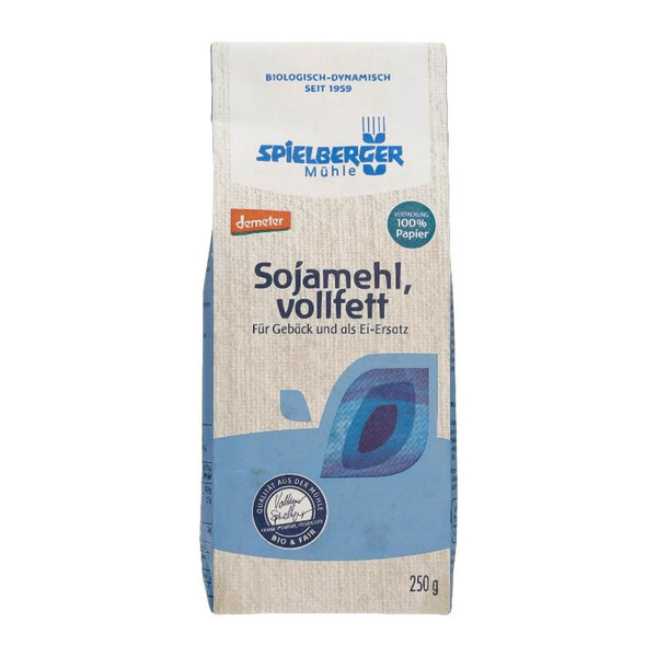 Produktfoto zu VPE Sojamehl, glutenfrei 4x250g Spielberger