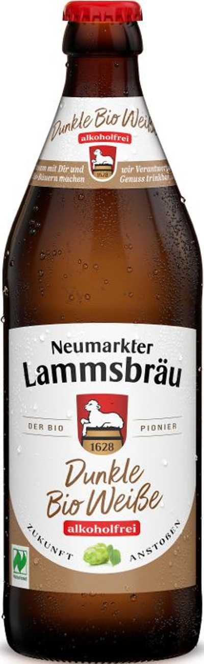 Produktfoto zu VPE Bier Lammsbräu Dunkle Weiße alkoholfrei 10x0,5 l Neumarkter Lammsbräu