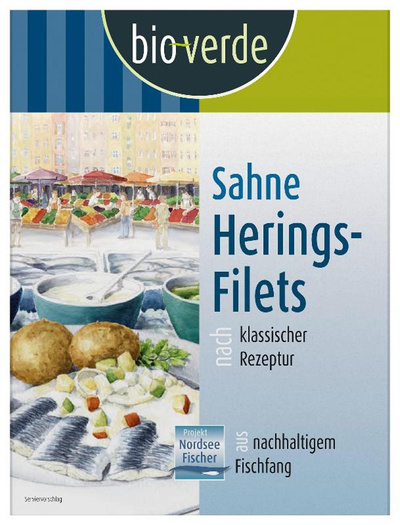 Produktfoto zu Sahne-Heringsfilets 350g bio-verde