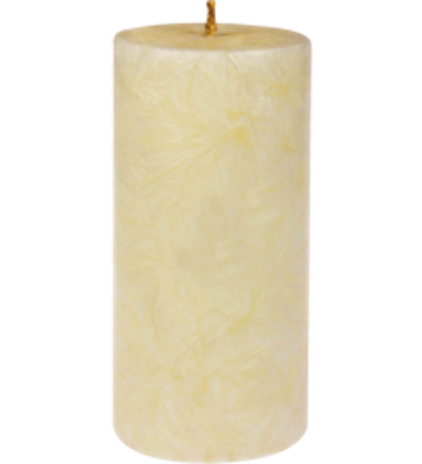 Produktfoto zu Stumpenkerze groß elfenbein Stearin 64x135mm Kerzenfarm Hahn