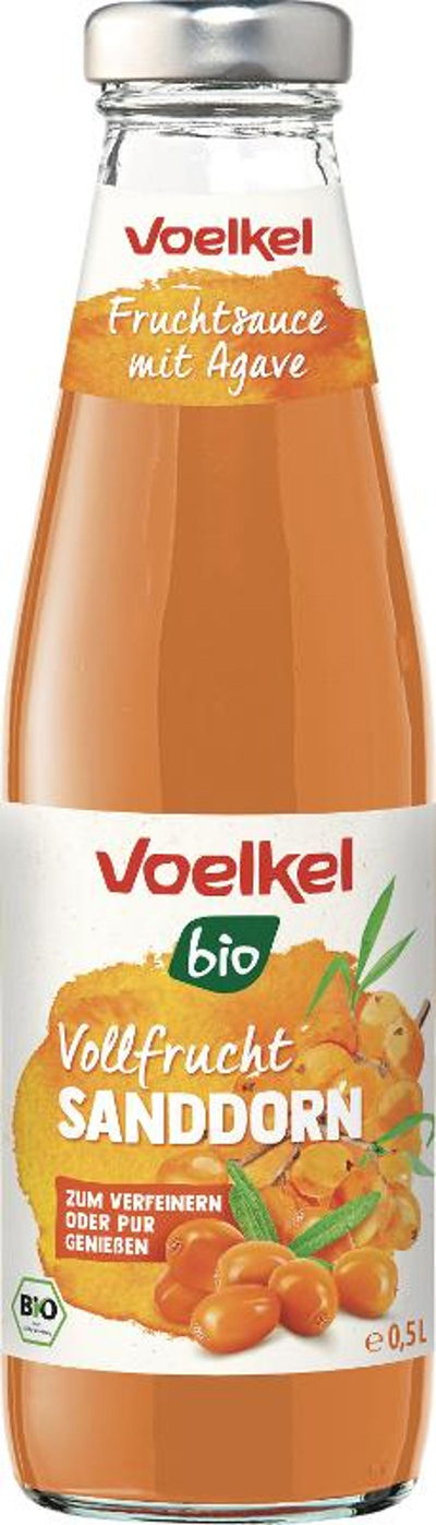 Produktfoto zu Vollfrucht Sanddorn 0,5 l Voelkel