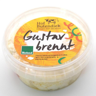 Produktfoto zu Frischkäse Gustav brennt 150g Butendieker