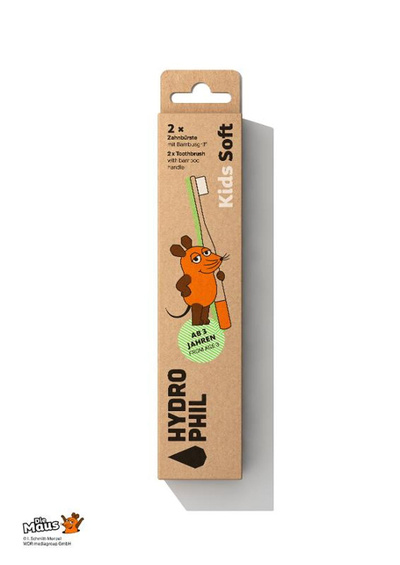 Produktfoto zu Kinderzahnbürste Maus Doppelpack Hydrophil