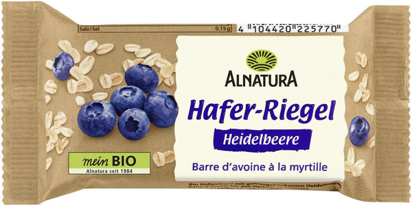 Produktfoto zu Hafer Riegel Heidelbeere 60g Alnatura