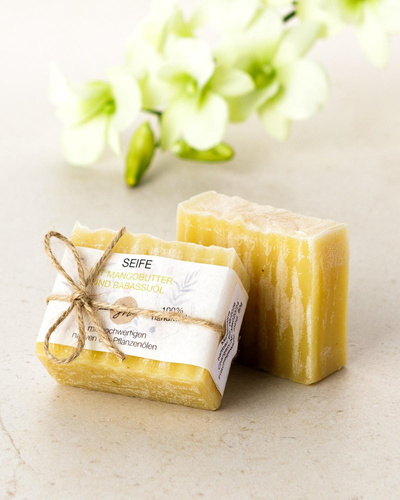 Produktfoto zu Seife mit Mangobutter und Babassuöl 80g Ströher Naturprodukte