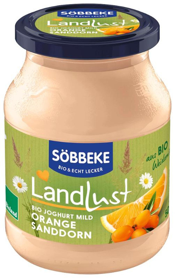 Produktfoto zu VPE Joghurt Sanddorn-Orange 6x500g Söbbeke