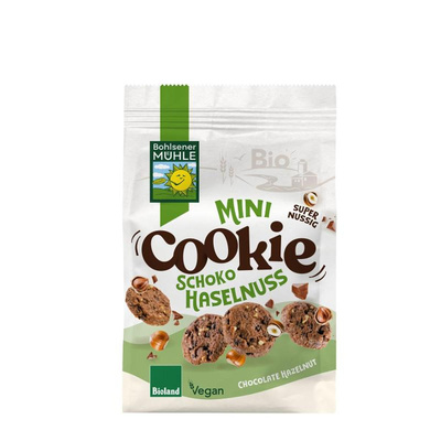 Produktfoto zu Mini Cookie Schoko Haselnuss 125g Bohlesener Mühle