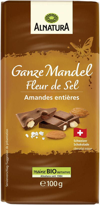 Produktfoto zu Ganze Mandel Schokolade 100g Alnaturas