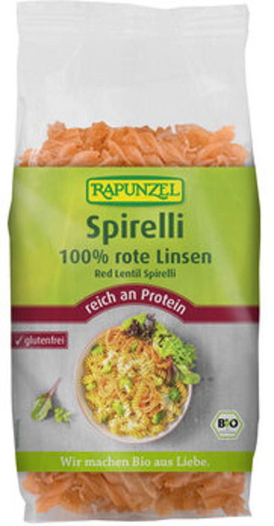 Produktfoto zu Rote Linsen Spirelli 300g Rapunzel