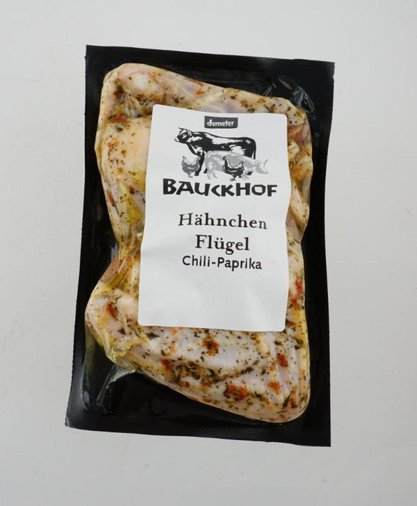 Produktfoto zu Hähnchen Flügel 4er Kräuter 350g Bauckhof