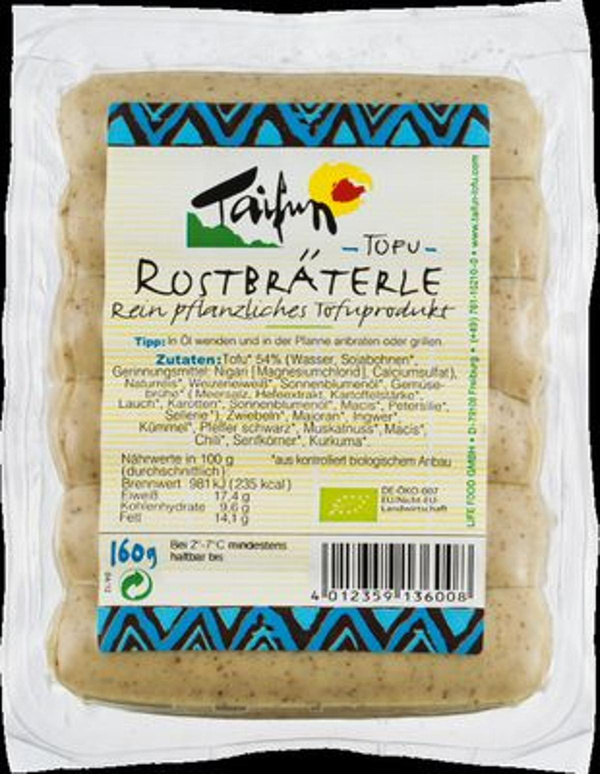 Produktfoto zu Tofu Rostbräterle 6 Stück 160g Taifun
