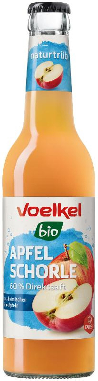 Produktfoto zu Apfelschorle heimisch naturtrüb 0,33 l Voelkel
