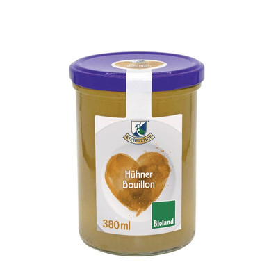 Produktfoto zu Hühner Bouillon 380 ml Kiebitzhof