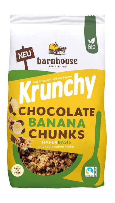 Produktfoto zu VPE Krunchy Chocolate Banana Crunch 6x450g Barnhouse