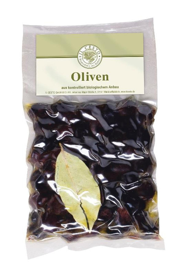 Produktfoto zu Marokanische Oliven getrocknet schwarz  190g Il Cesto