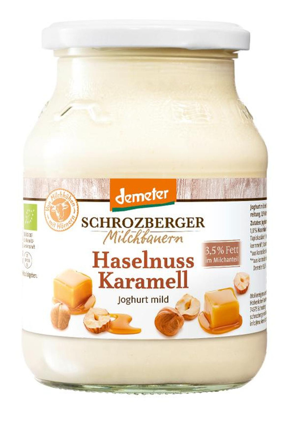 Produktfoto zu Joghurt Haselnuss Karamell 3,5% Schrozberger Milchbauern