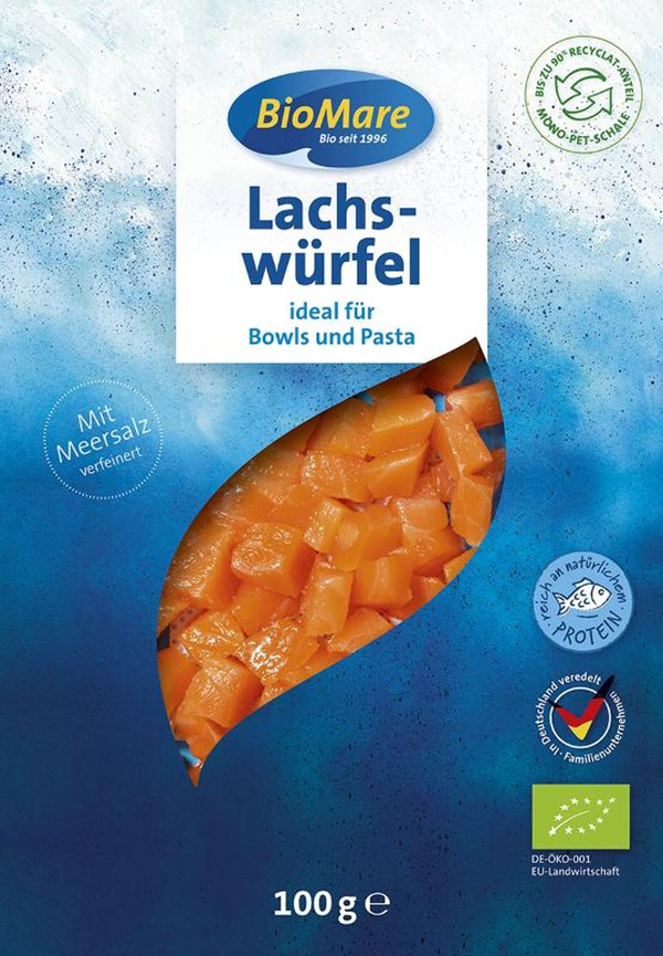 Produktfoto zu Lachswürfel 100g BioMare
