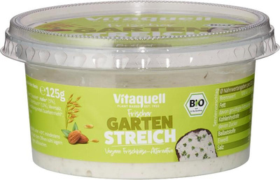 Produktfoto zu Garten Streich - vegane Frischkäsealternative 125g Vitaquell